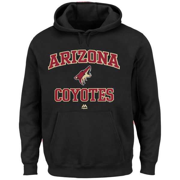 Men's Phoenix Coyotes Majestic Heart x26 Soul Hoodie - Black,We sell and wholesale Men's Phoenix Coyotes Majestic Heart x26 Soul Hoodie - Black on line form chian!